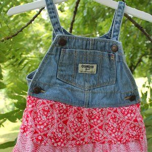 Osh Kosh B'Gosh 100% Cotton Tiered Jumper Dress - size 24 mos